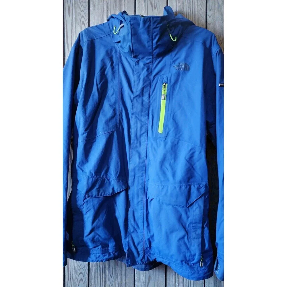 The North Face TNF HyVent Waterproof Winter Snow Ski Hooded Coat Men Sz‎ M D30